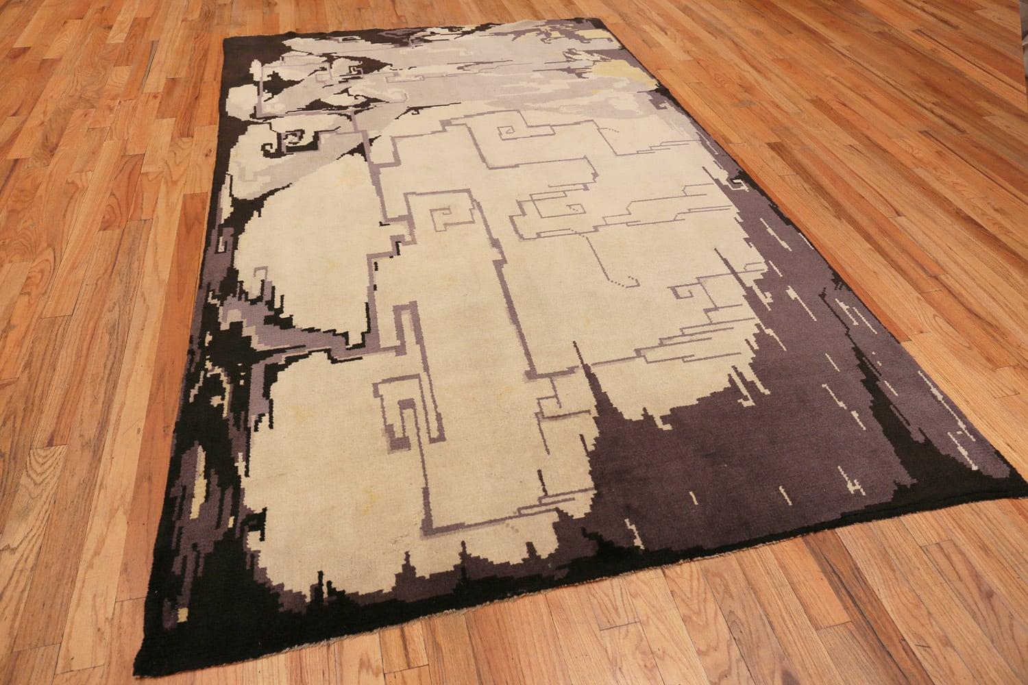 Mid-20th Century Vintage English Art Deco Carpet by Krop. 6 ft 5 in x 10 ft 1 in For Sale