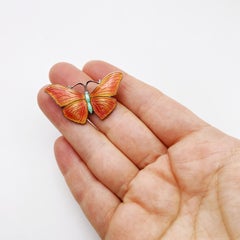 Vintage English Art Deco JA&S Butterfly Brooch