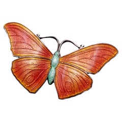 Vintage English Art Deco JA&S Butterfly Brooch