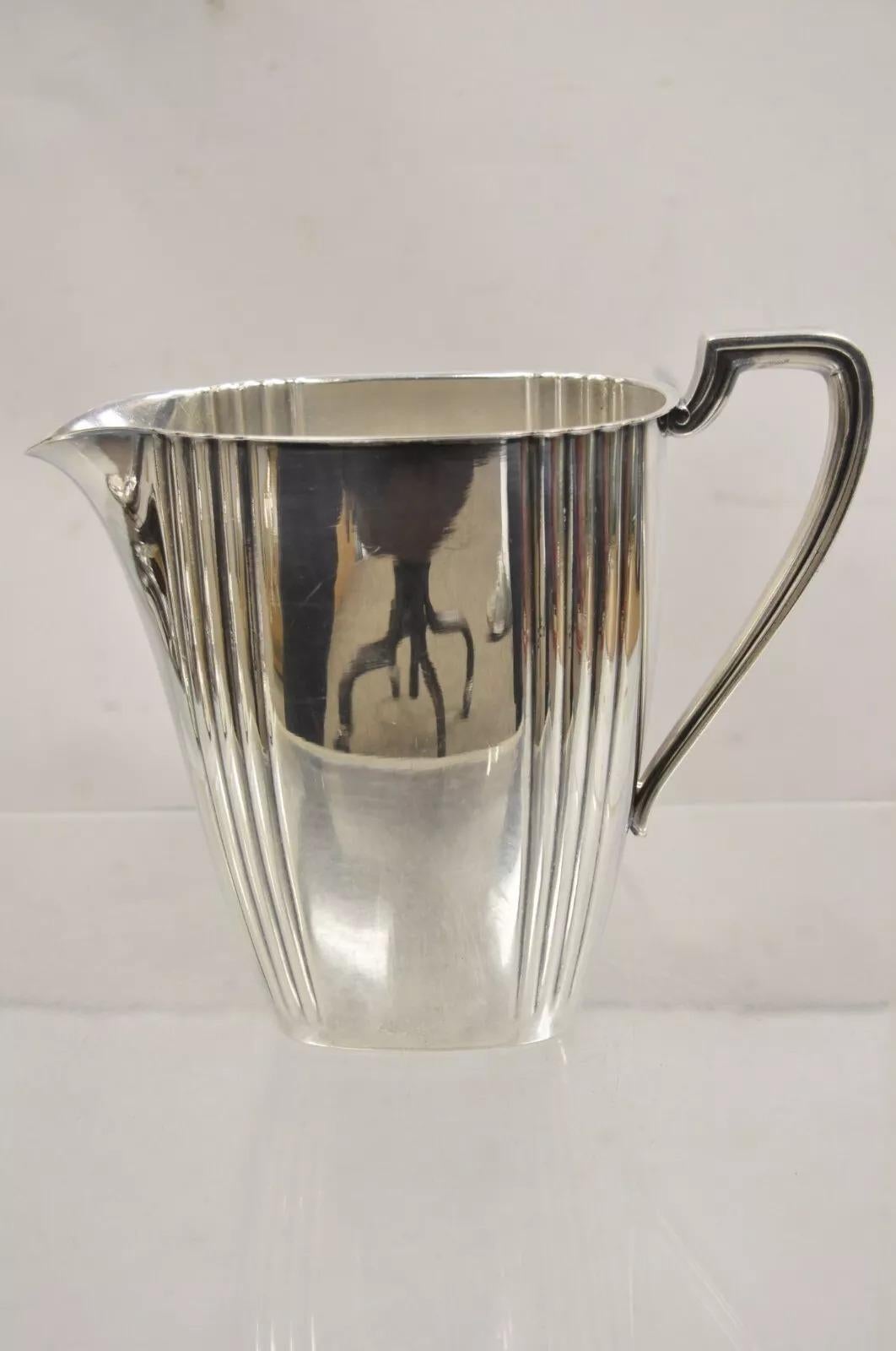 Englischer versilberter offener Vintage-Wasserkrug im Art déco-Stil im Angebot 4