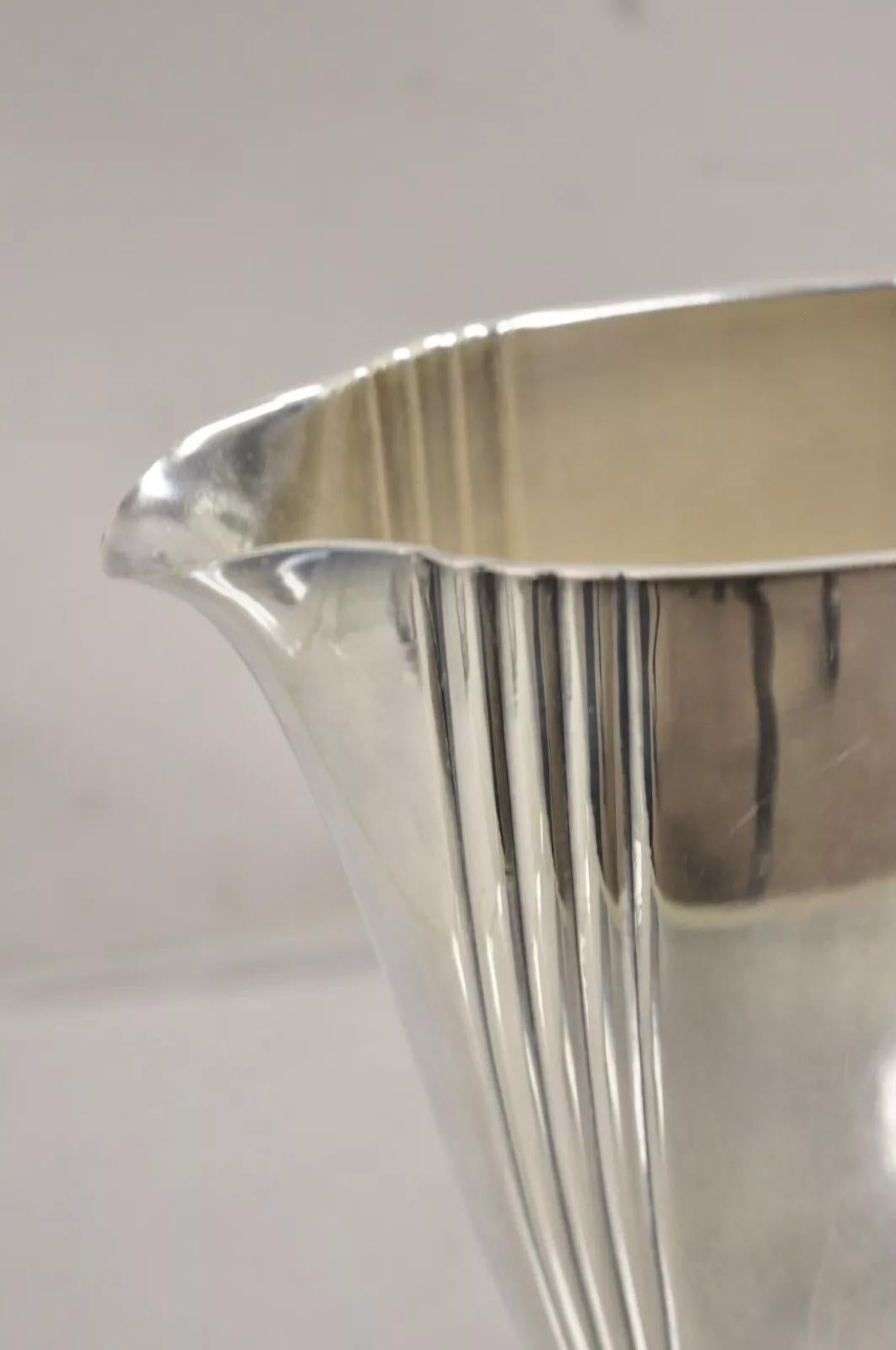 Englischer versilberter offener Vintage-Wasserkrug im Art déco-Stil (Unbekannt) im Angebot