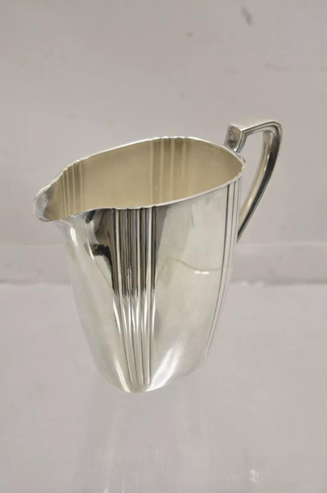 Englischer versilberter offener Vintage-Wasserkrug im Art déco-Stil (20. Jahrhundert) im Angebot
