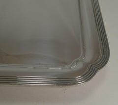 Vintage English Art Deco Silver Plated Square Salver / Tray by Elkington, 1938