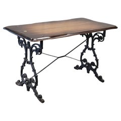 Used English Authentic Pub Table on a Cast Iron Base with Number 2 Plaque