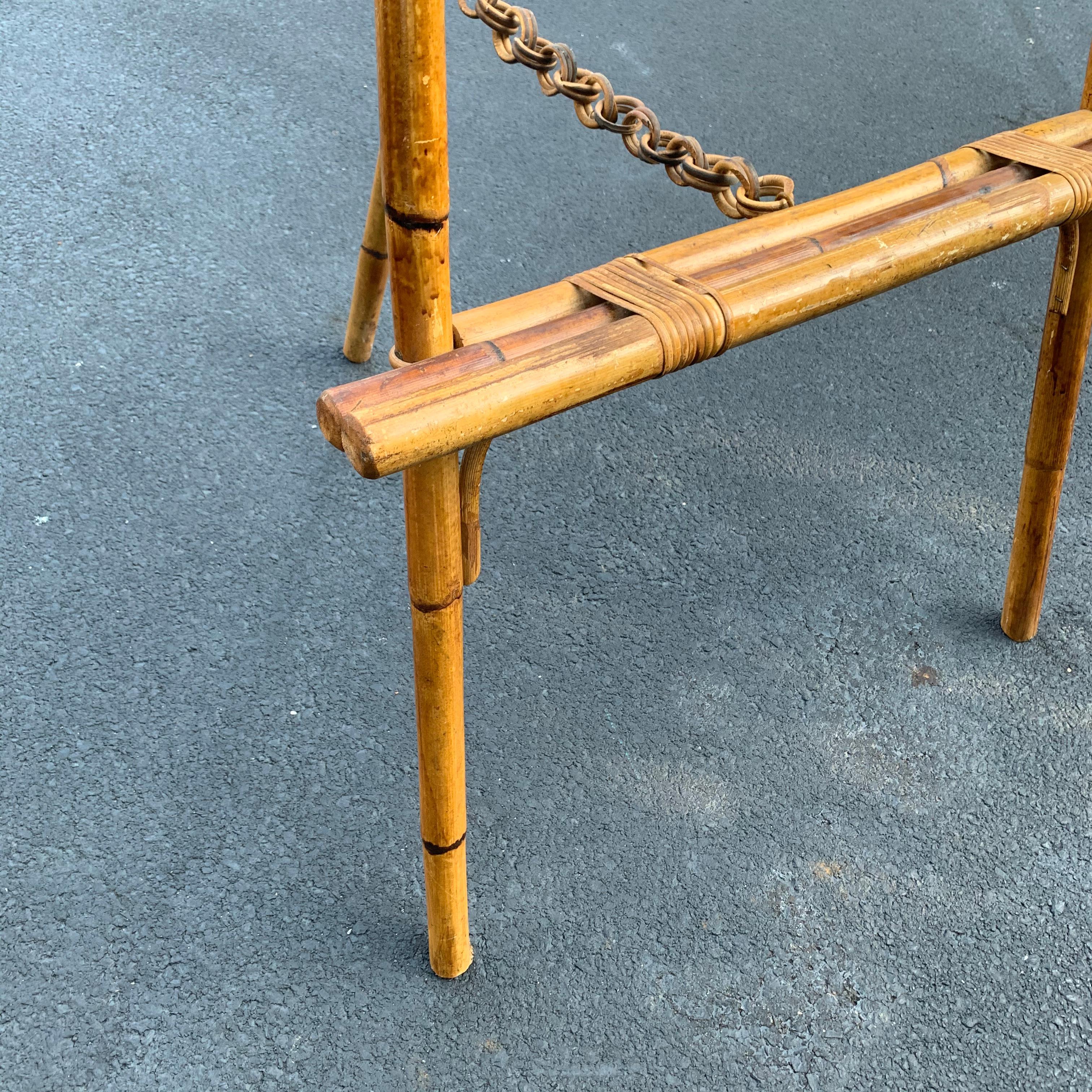 20th Century Vintage English Bamboo Easel For Sale