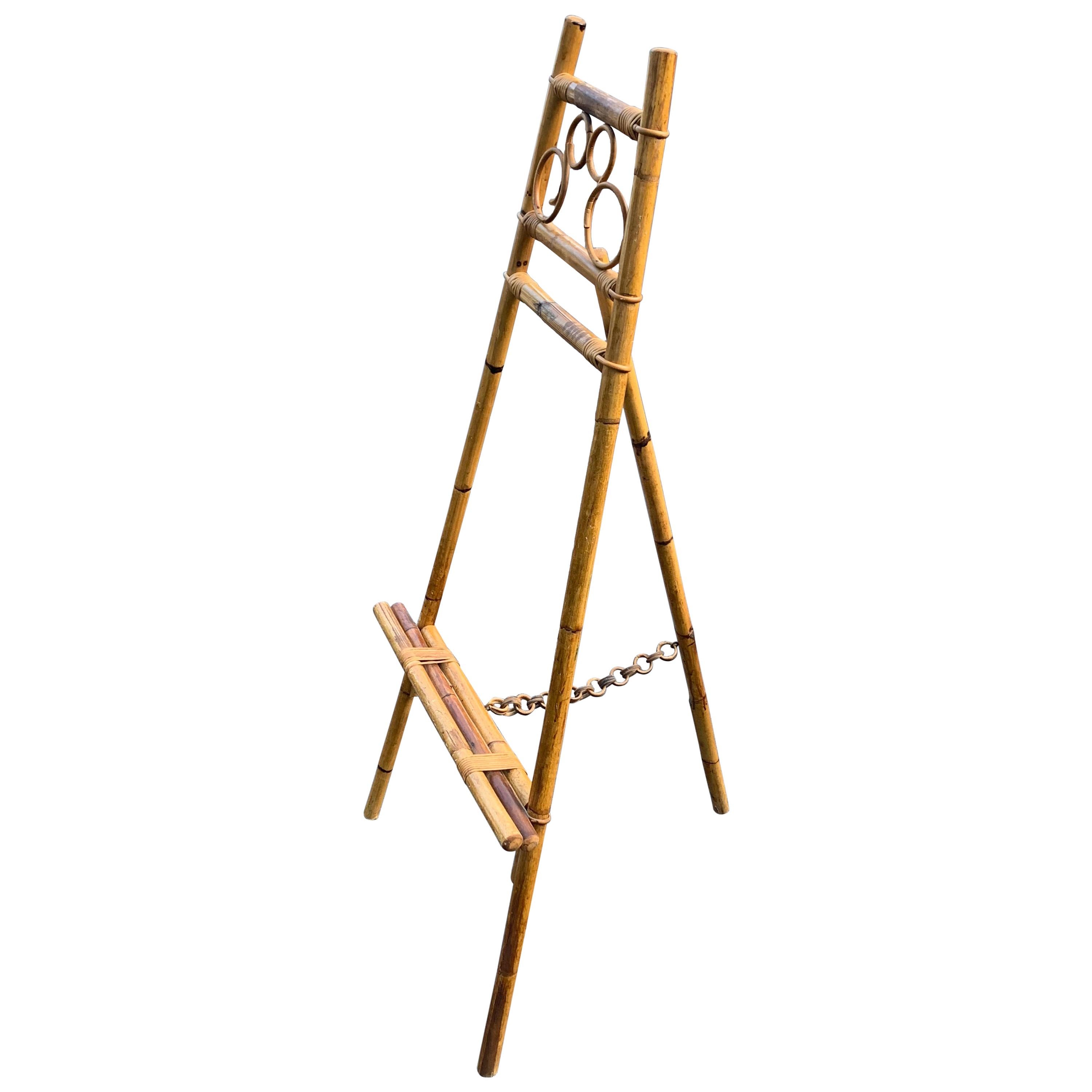 Vintage English Bamboo Easel For Sale