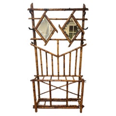 Vintage English Bamboo Hall Stand