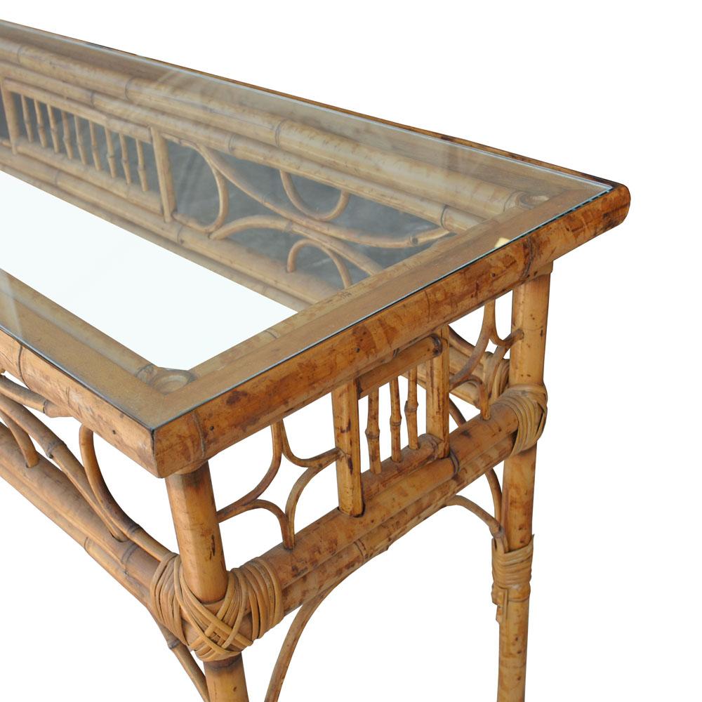 bamboo entry table