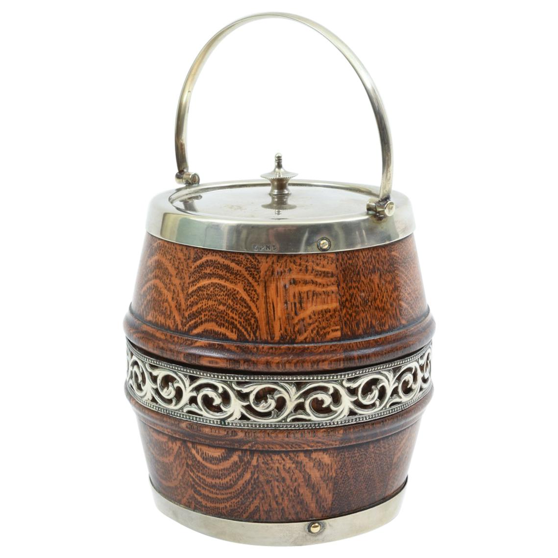 Vintage English Barware / Tableware Covered Ice Bucket