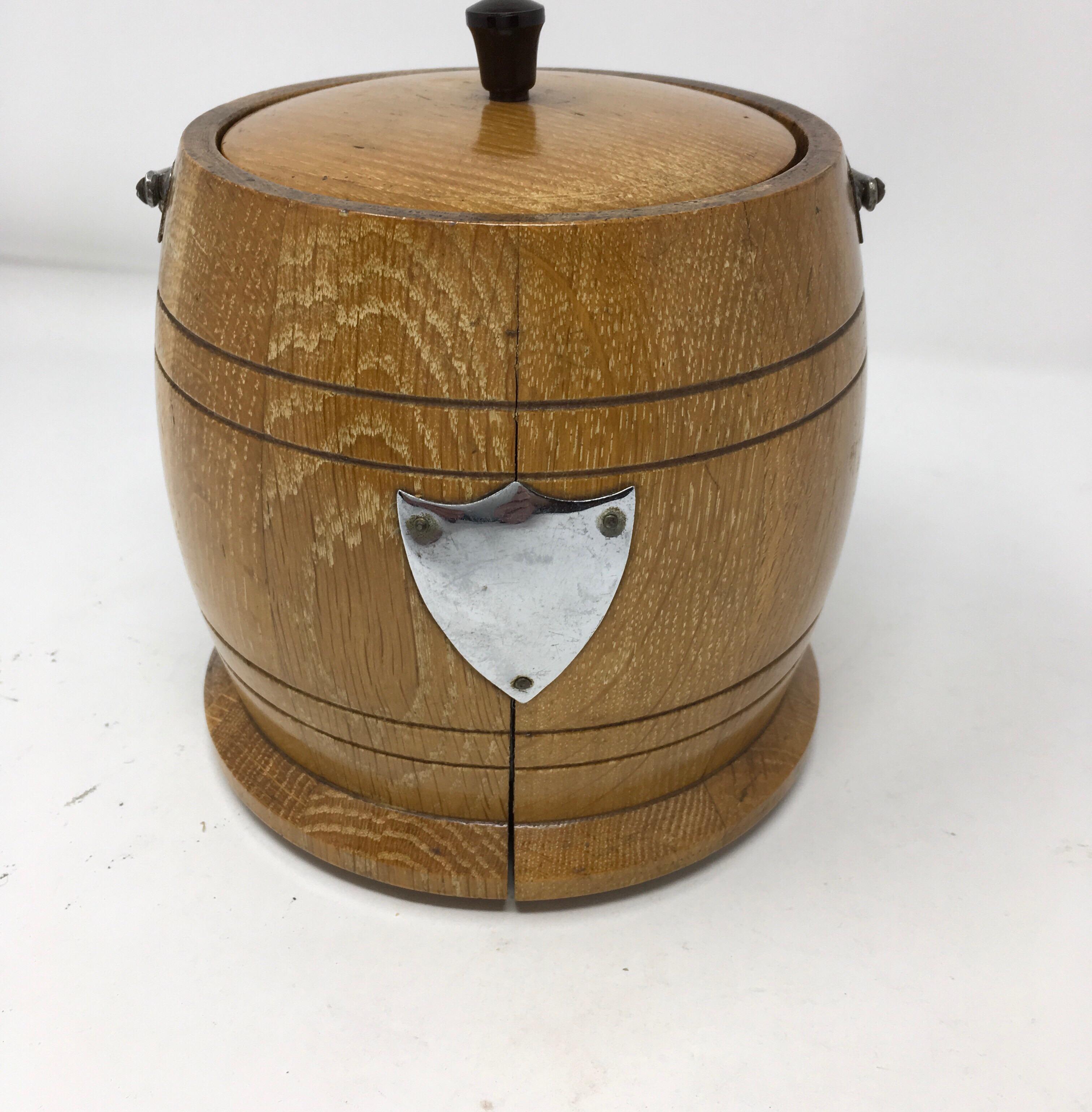 Vintage English Biscuit Barrel In Good Condition In Houston, TX