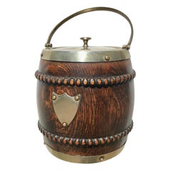 Retro English Biscuit Barrel of Oak