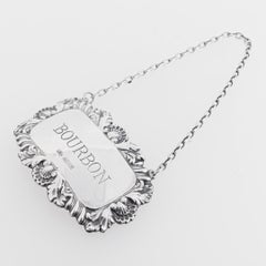 Vintage English Bourbon Whiskey Decanter / Liquor Label by John Rose