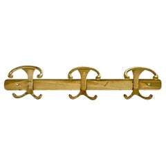 Vintage English Brass Hat and Coat Rack