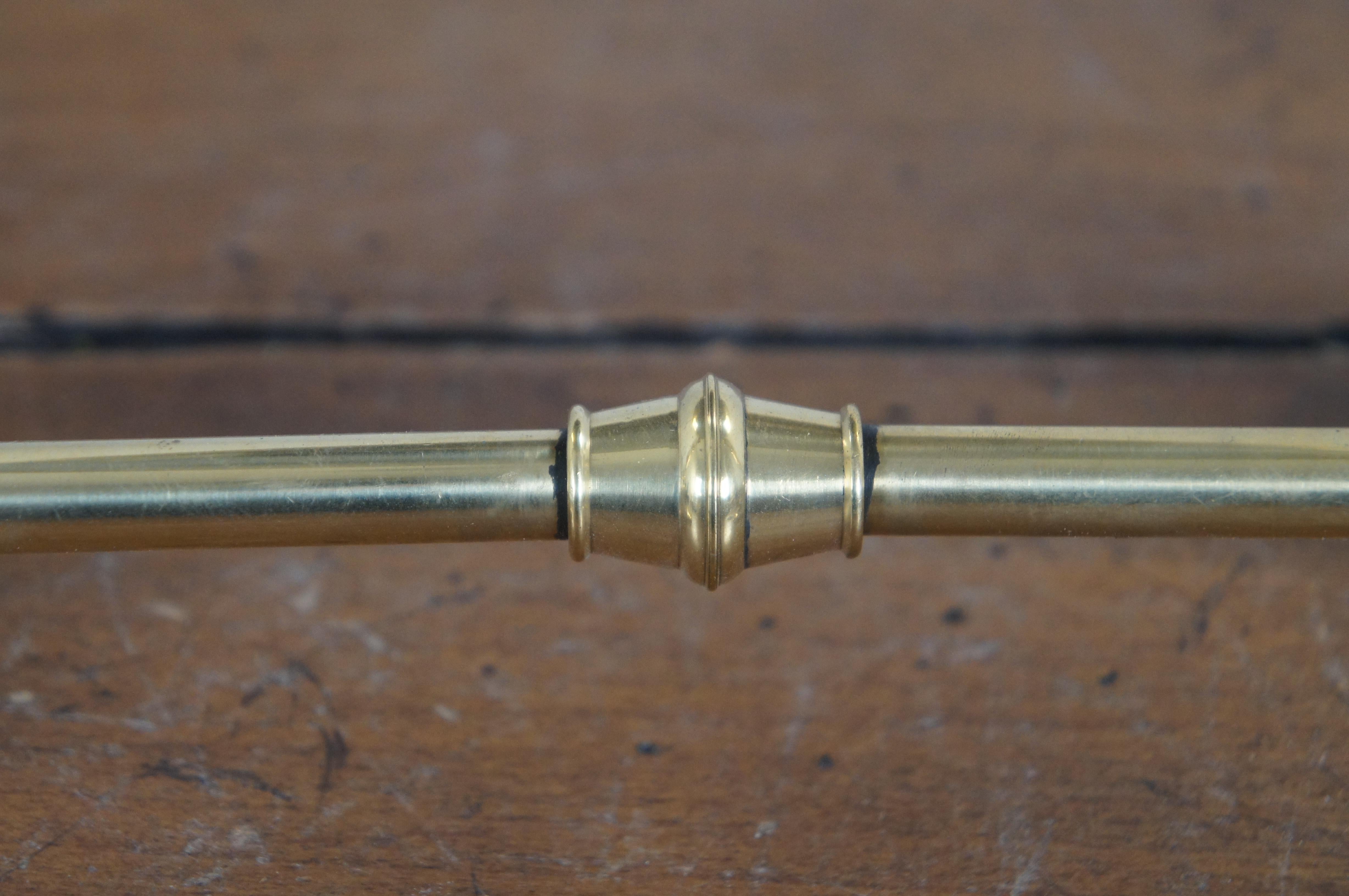 Vintage English Brass Oval Tabletop Vanity Shaving Mirror Tilting Swivel MCM 5