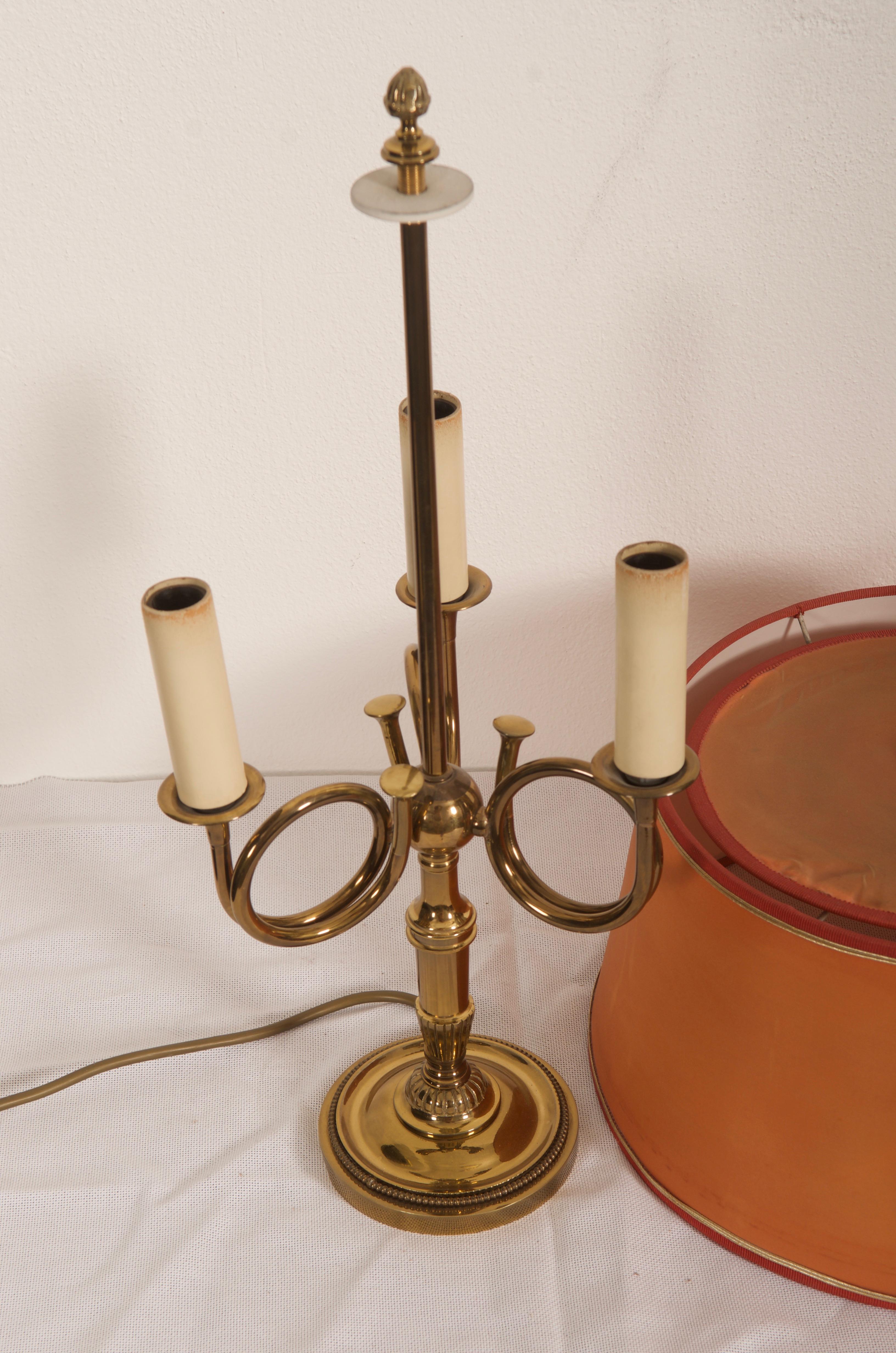 Art Deco Vintage English Brass Table Lamp