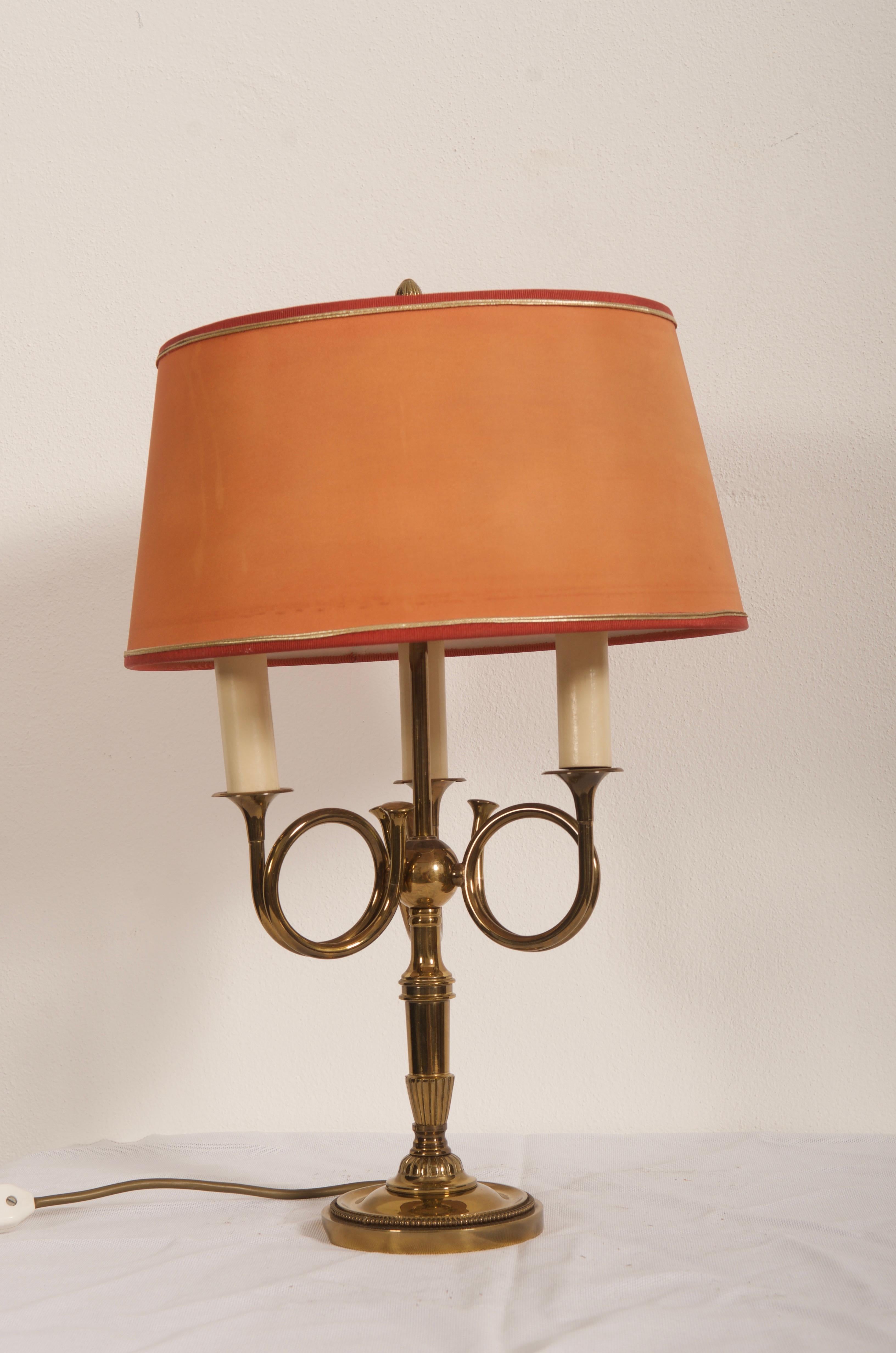 Vintage English Brass Table Lamp In Fair Condition In Vienna, AT