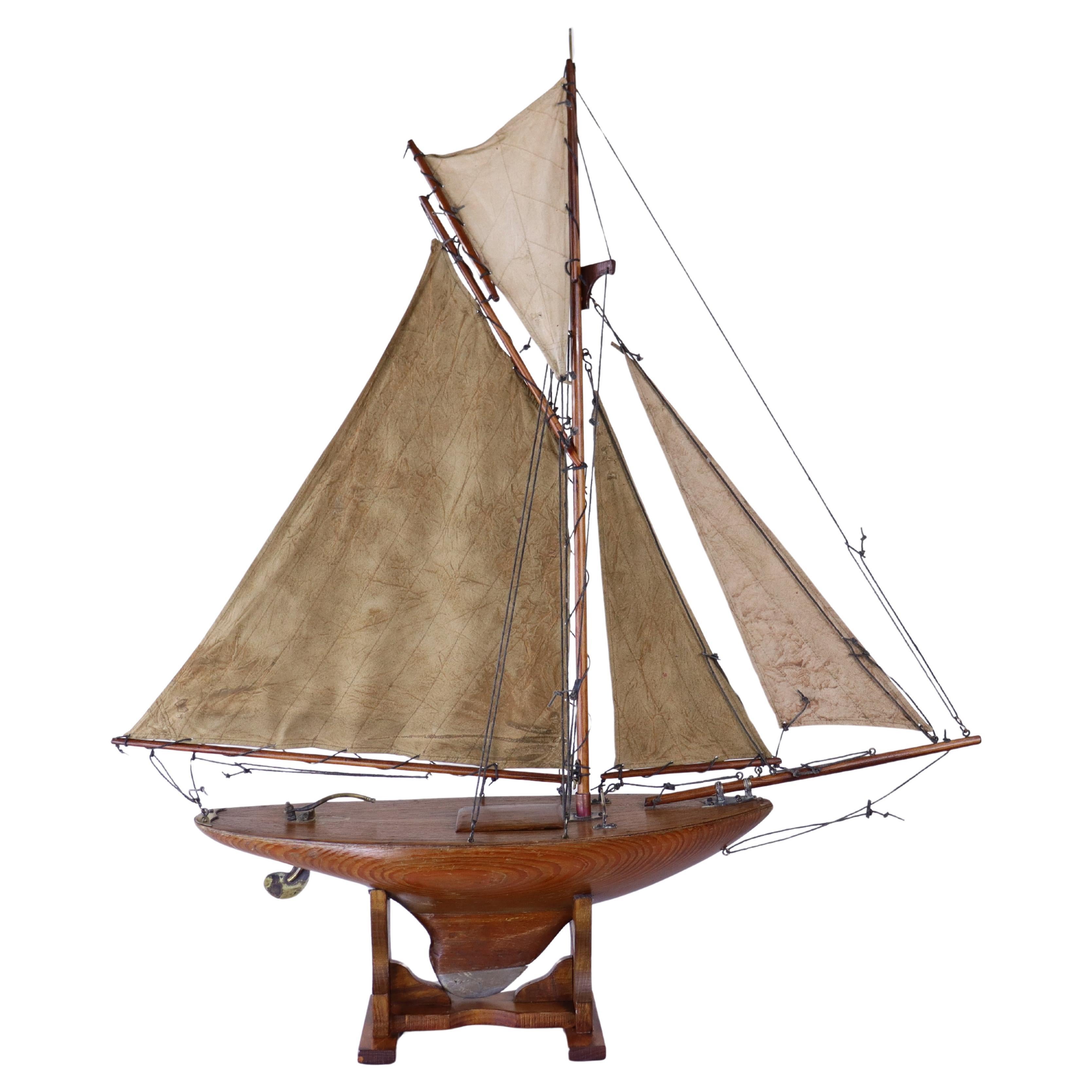 Vintage English Brown Pond Yacht