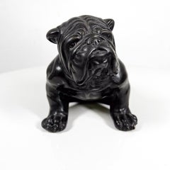 Vintage English Bull Dog Sculpture Bronze Figurine
