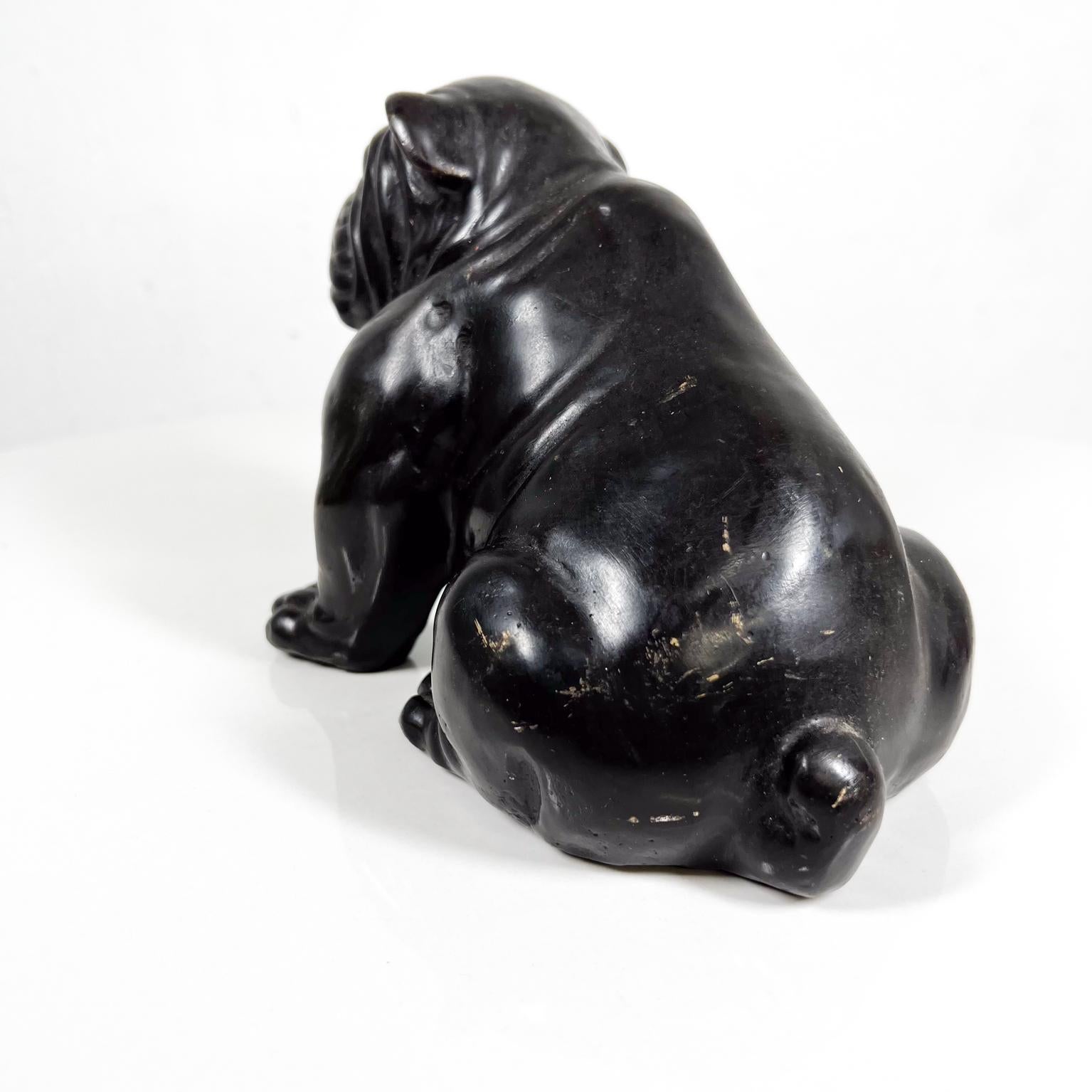 Mid-Century Modern Vintage English Bull Dog Sculpture Bronze Figurine