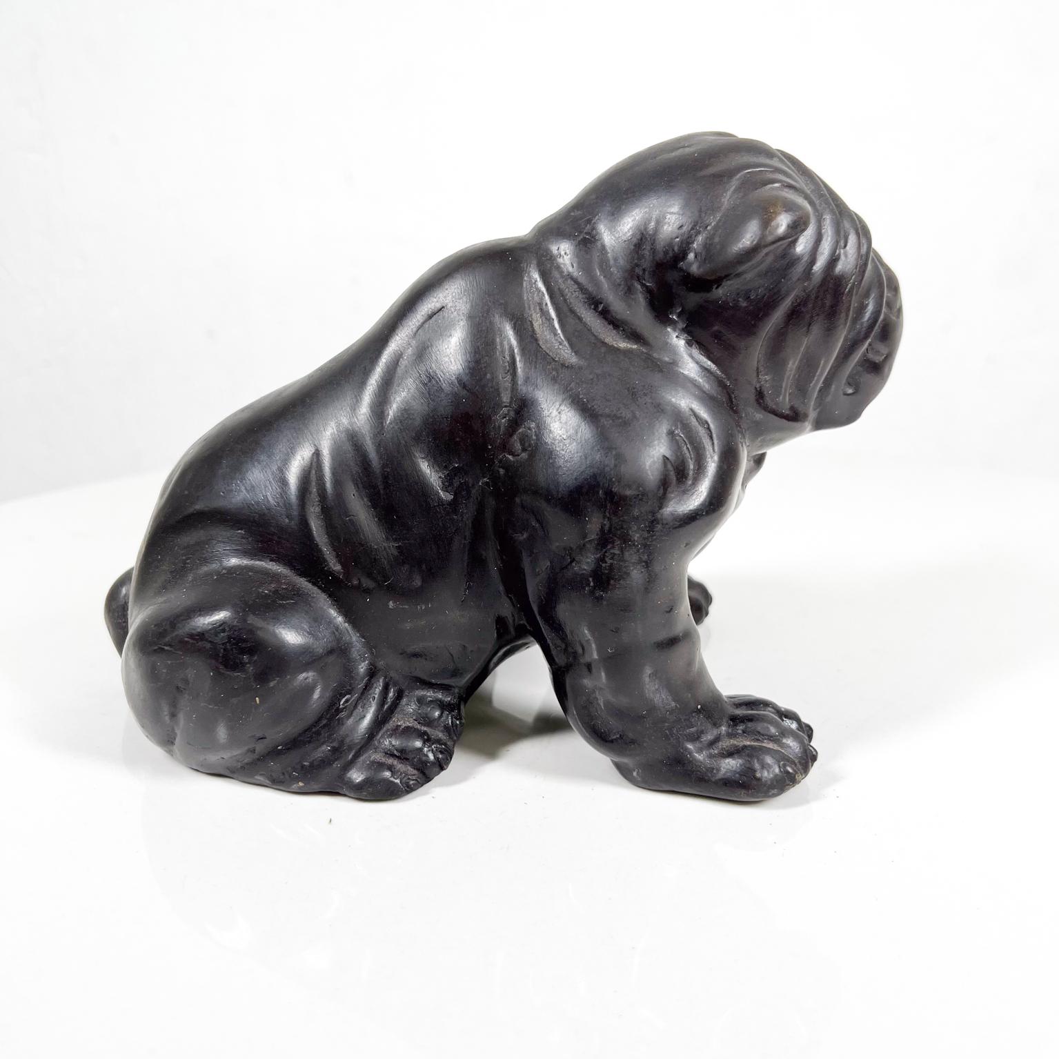 Vintage English Bull Dog Sculpture Bronze Figurine 1