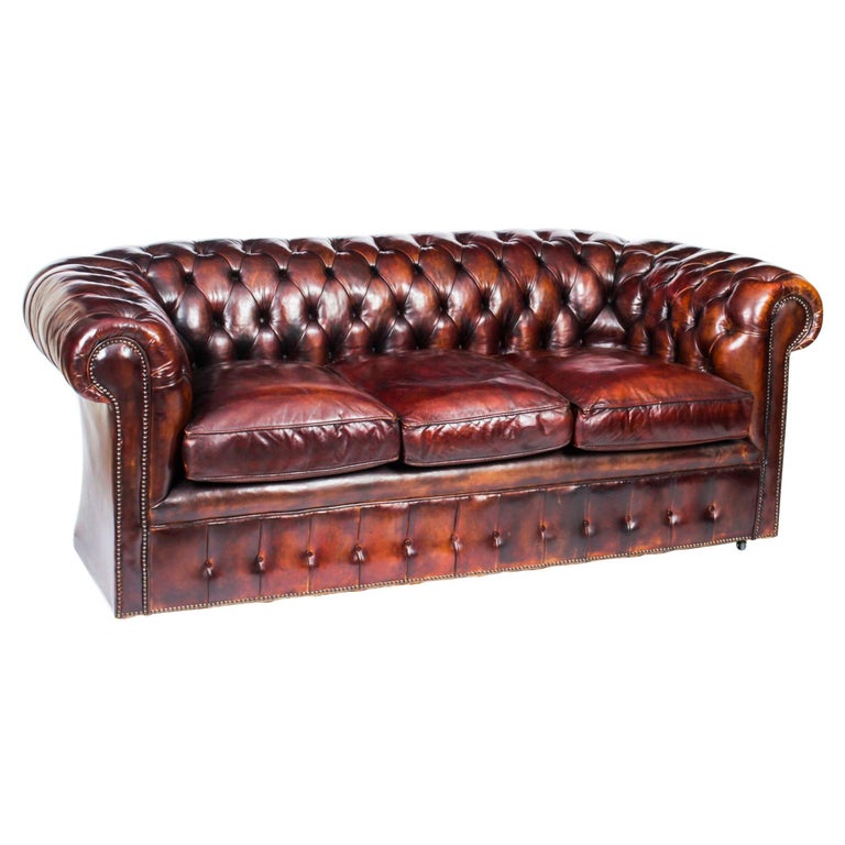 Vintage English Leather Sofas 45 For Sale On 1stdibs