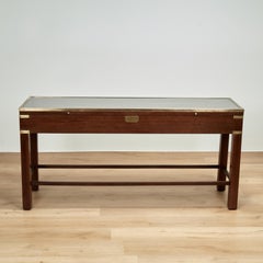 Vintage English Campaign Style Display Counter or Box on Stand