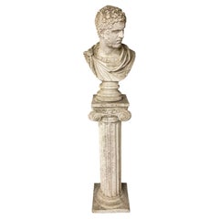 Vintage English Caracalla Bust With Associated Plinth