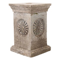 Vintage English Cast Stone Pedestal
