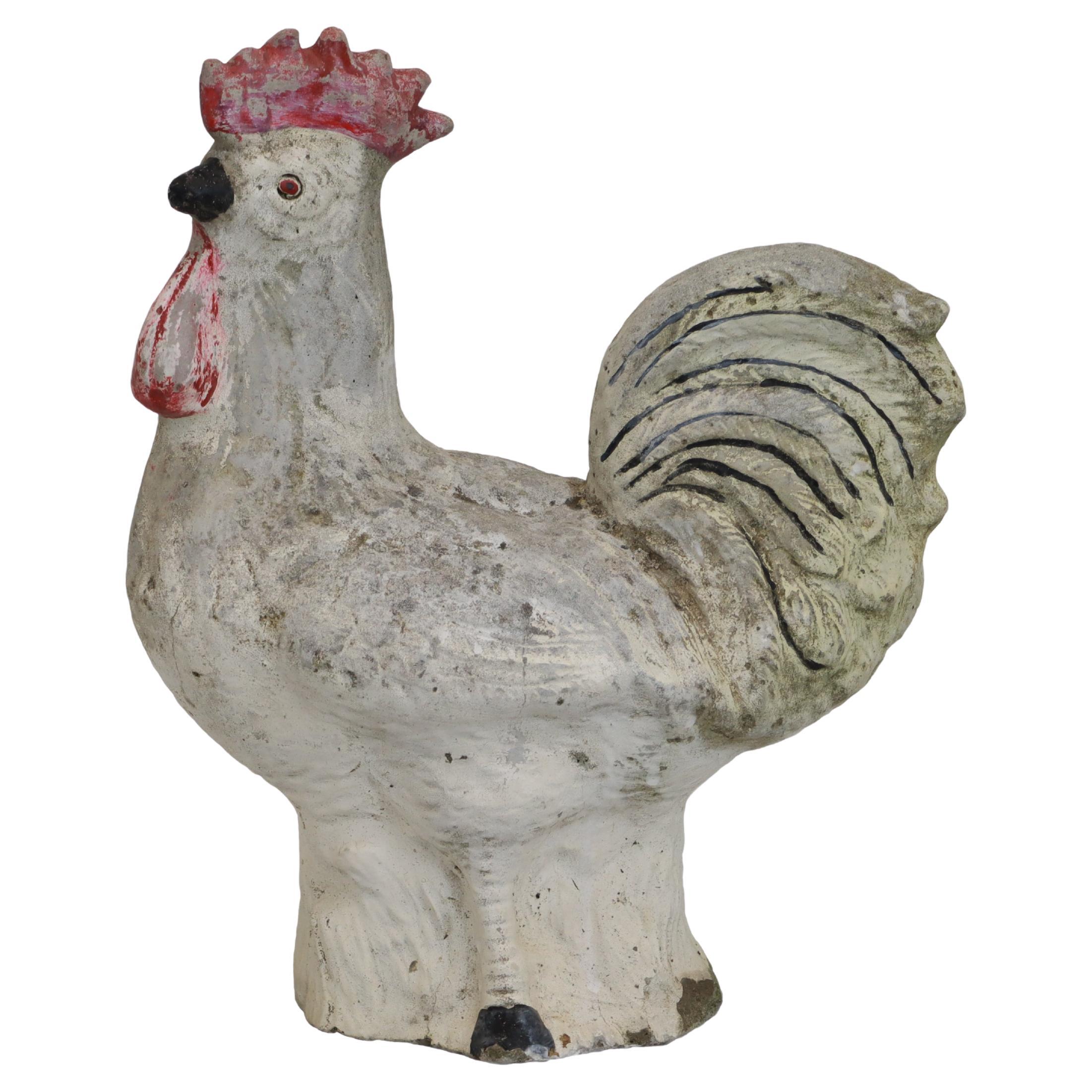 Vintage English Cast Stone Rooster