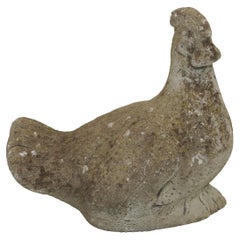 Coq vintage anglais en pierre moulée