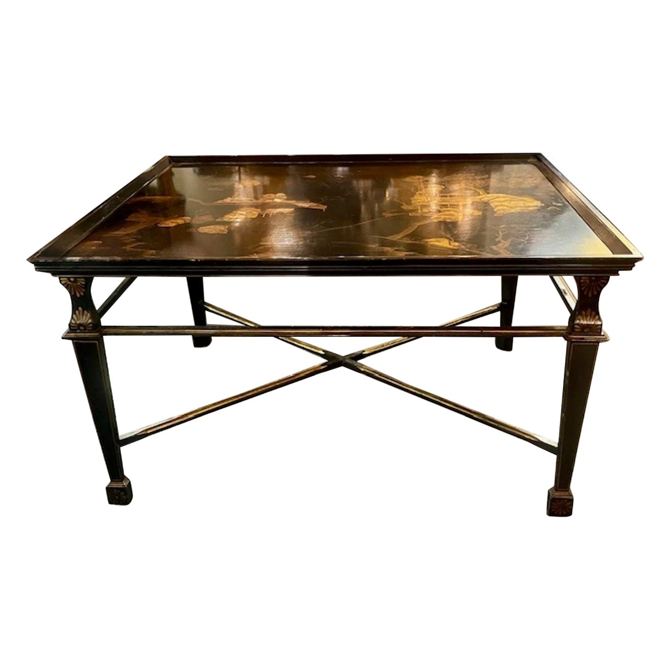 Table basse laquée Vintage English Chinoiserie