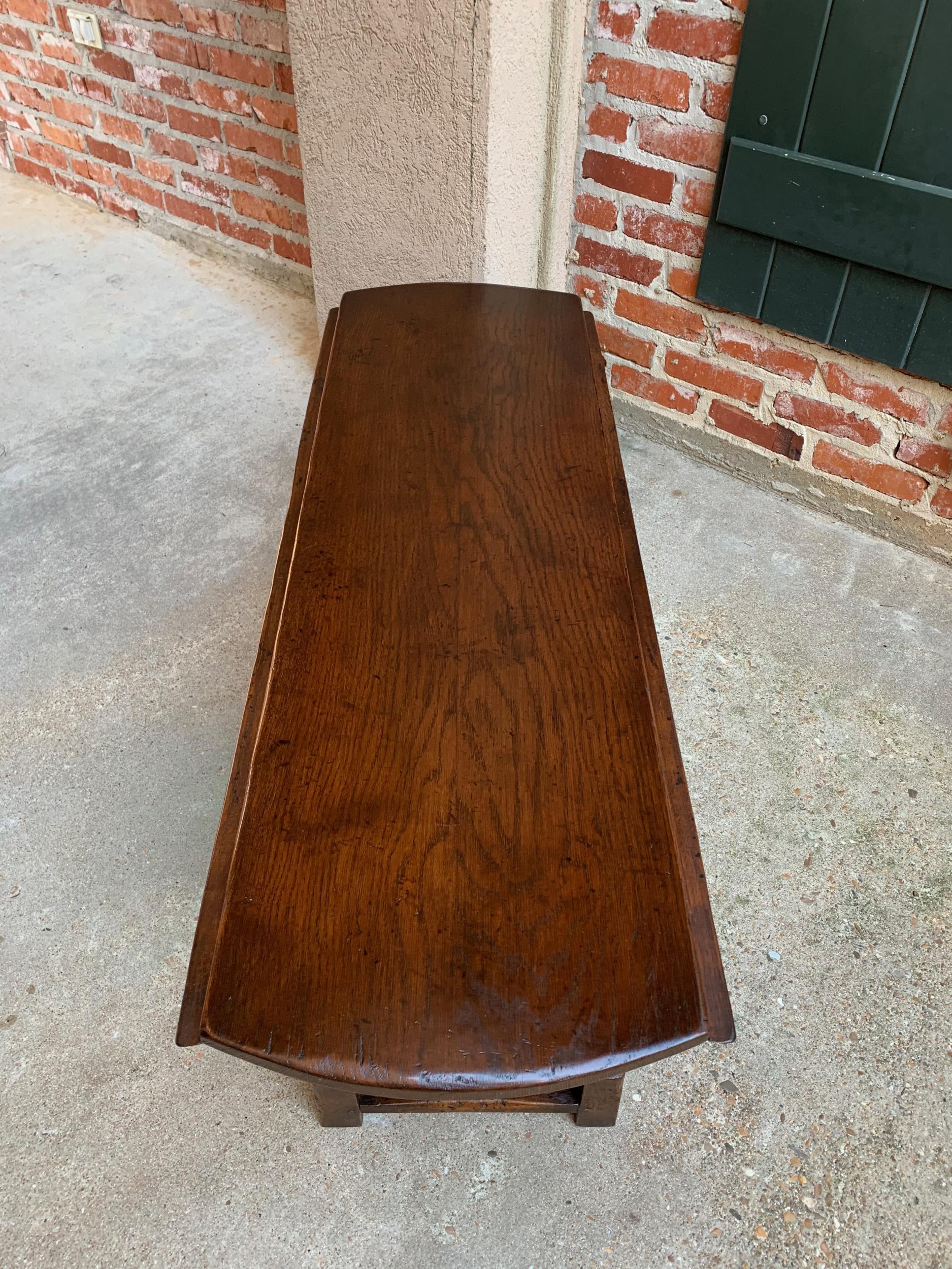 Vintage English Coffee Table Drop Leaf  Jacobean Gate Leg Wake Table Design 10