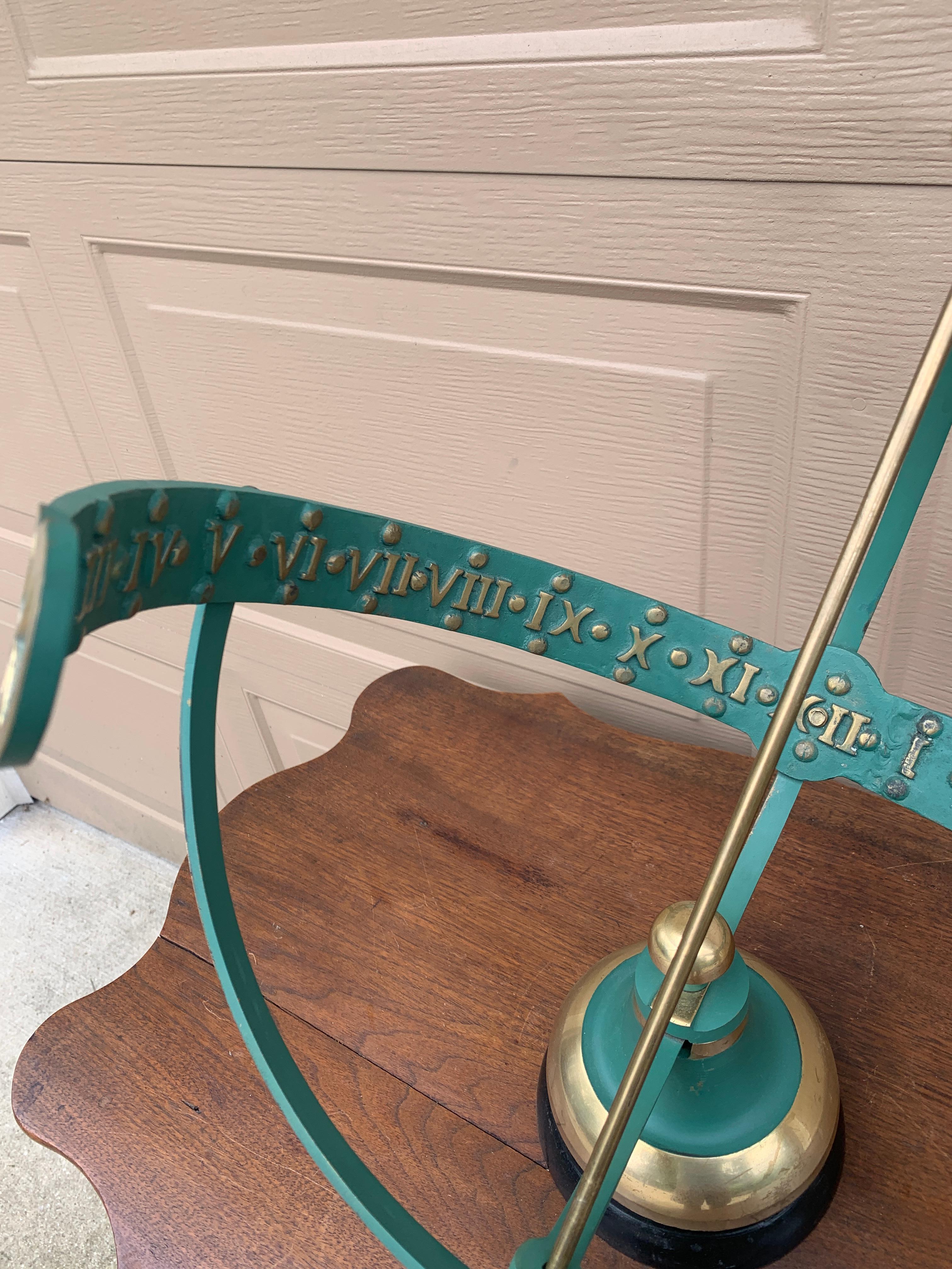 Vintage English Country Brass and Copper Garden Armillary Sundial 5