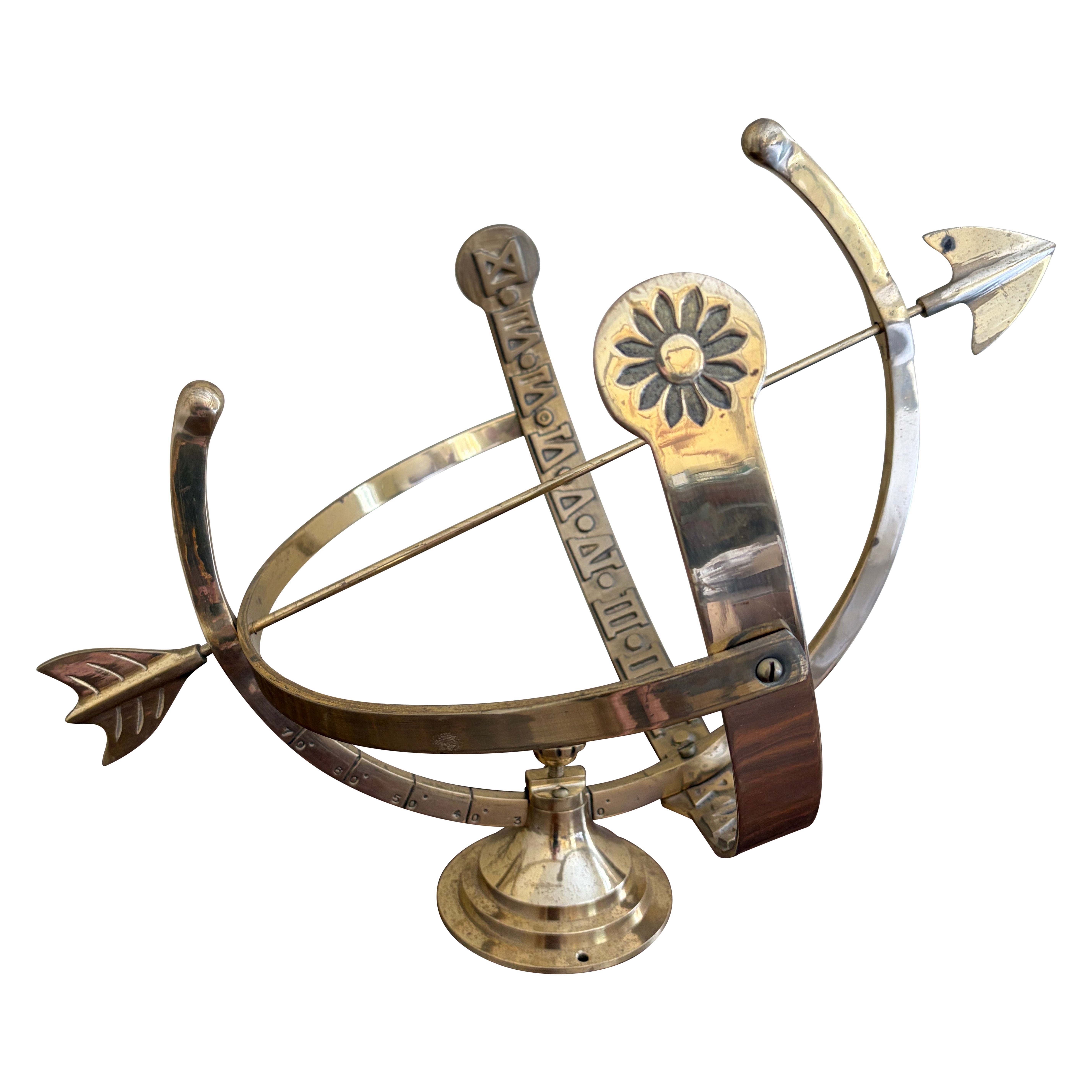 Large Classical Brass Armillary Sphere Garden Sculpture on Stand, English Estate