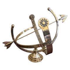 Vintage English Country Brass Garden Armillary Sundial