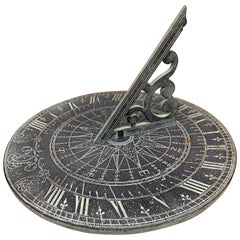 Vintage English Country Celestial Iron Garden Sundial
