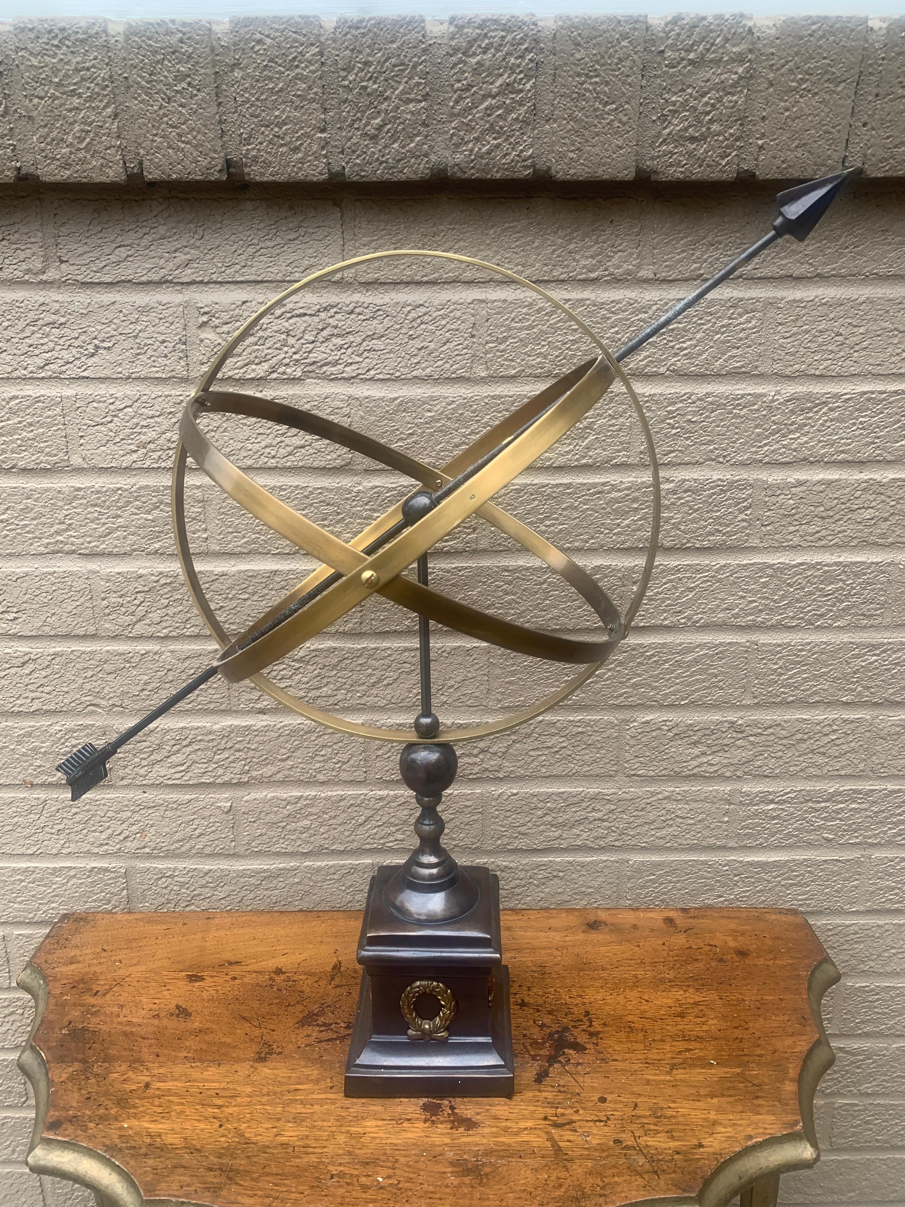 Cadran solaire armillaire de jardin Vintage English Country Iron en vente 5