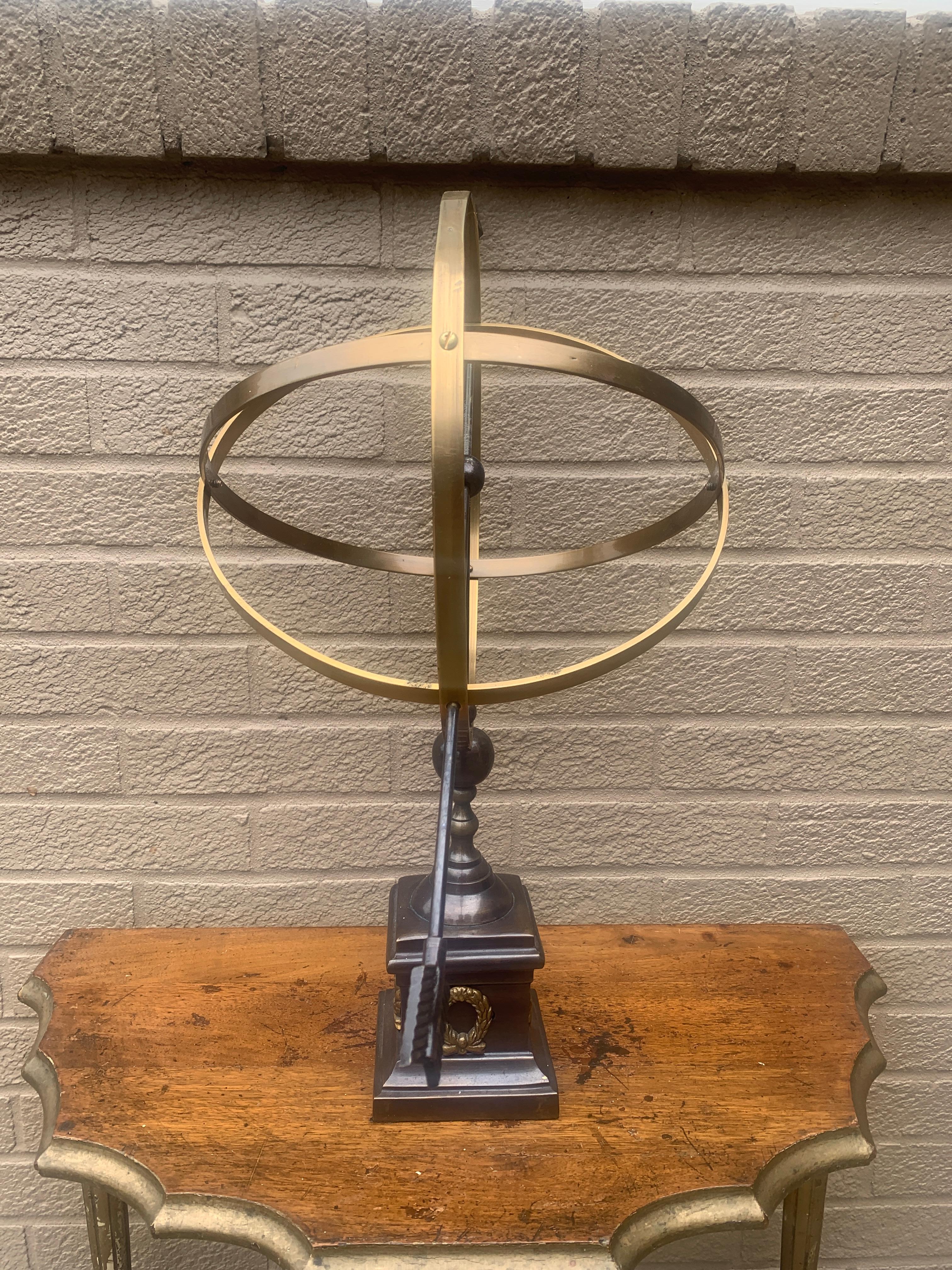 Cadran solaire armillaire de jardin Vintage English Country Iron en vente 6