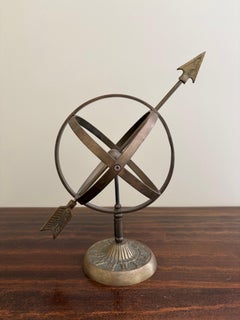 Vintage English Country Iron Garden Armillary Sundial