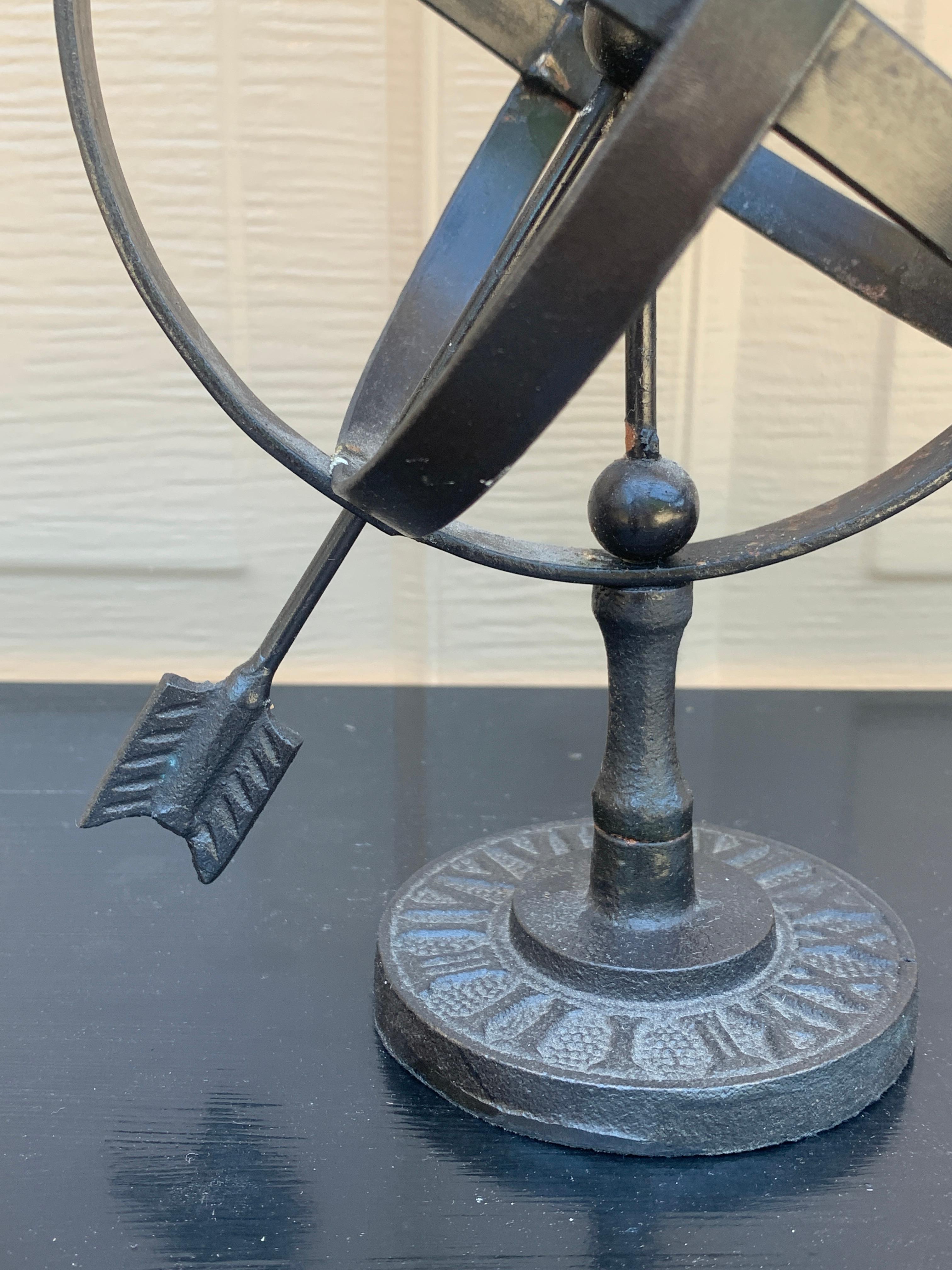 Vintage Englisch Land Eisen Garten Armillary Sonnenuhr im Angebot 1
