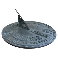 Vintage English Country Iron Garden Sundial "Grow Old Along With Me"