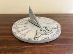 Vintage English Country Iron Garden Sundial "I count none but sunny hours"
