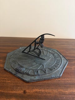 Vintage English Country Iron Garden Sundial "Tempus Fugit"