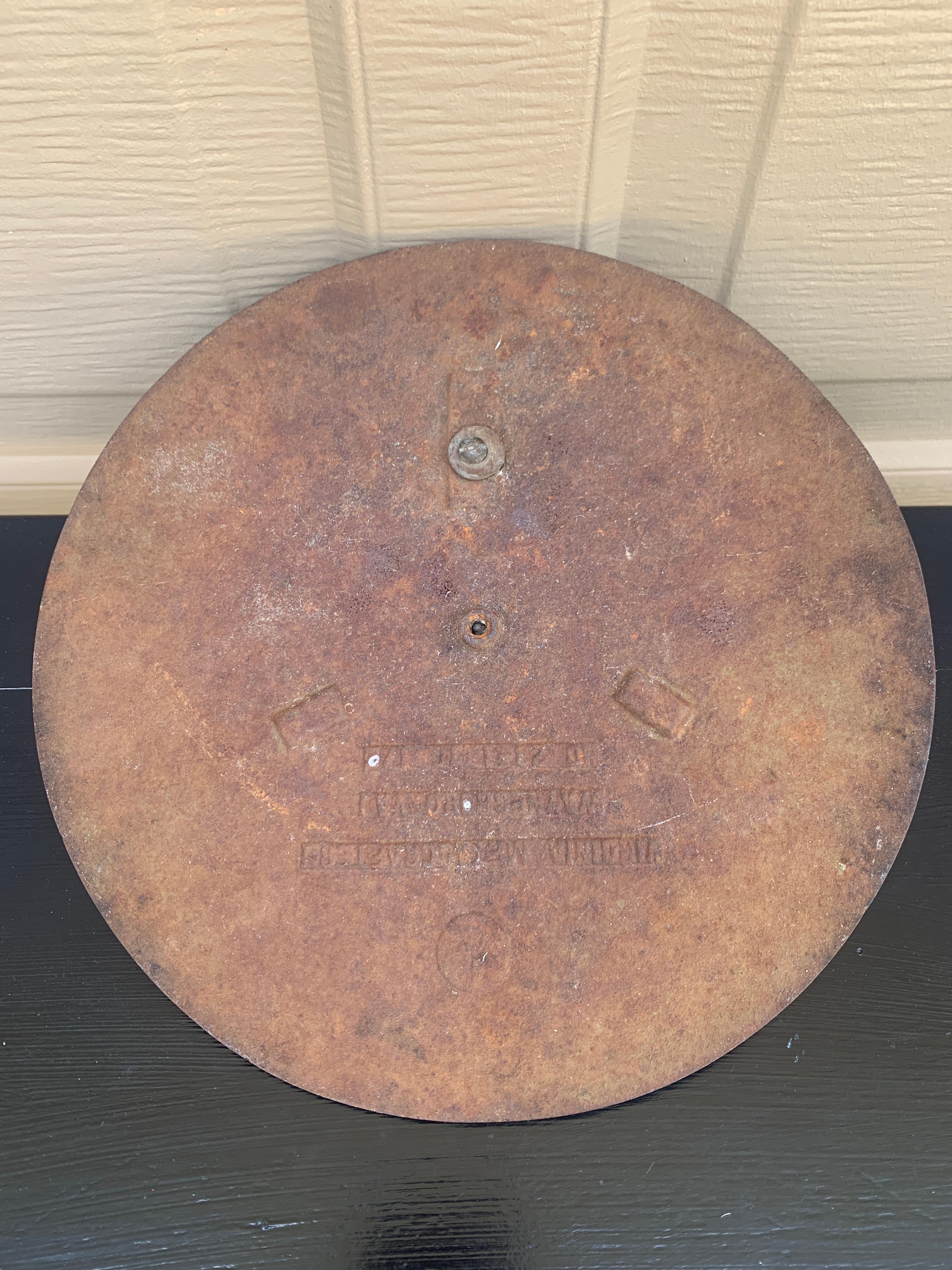Vintage English Country Iron Verdigris Garden Sundial 