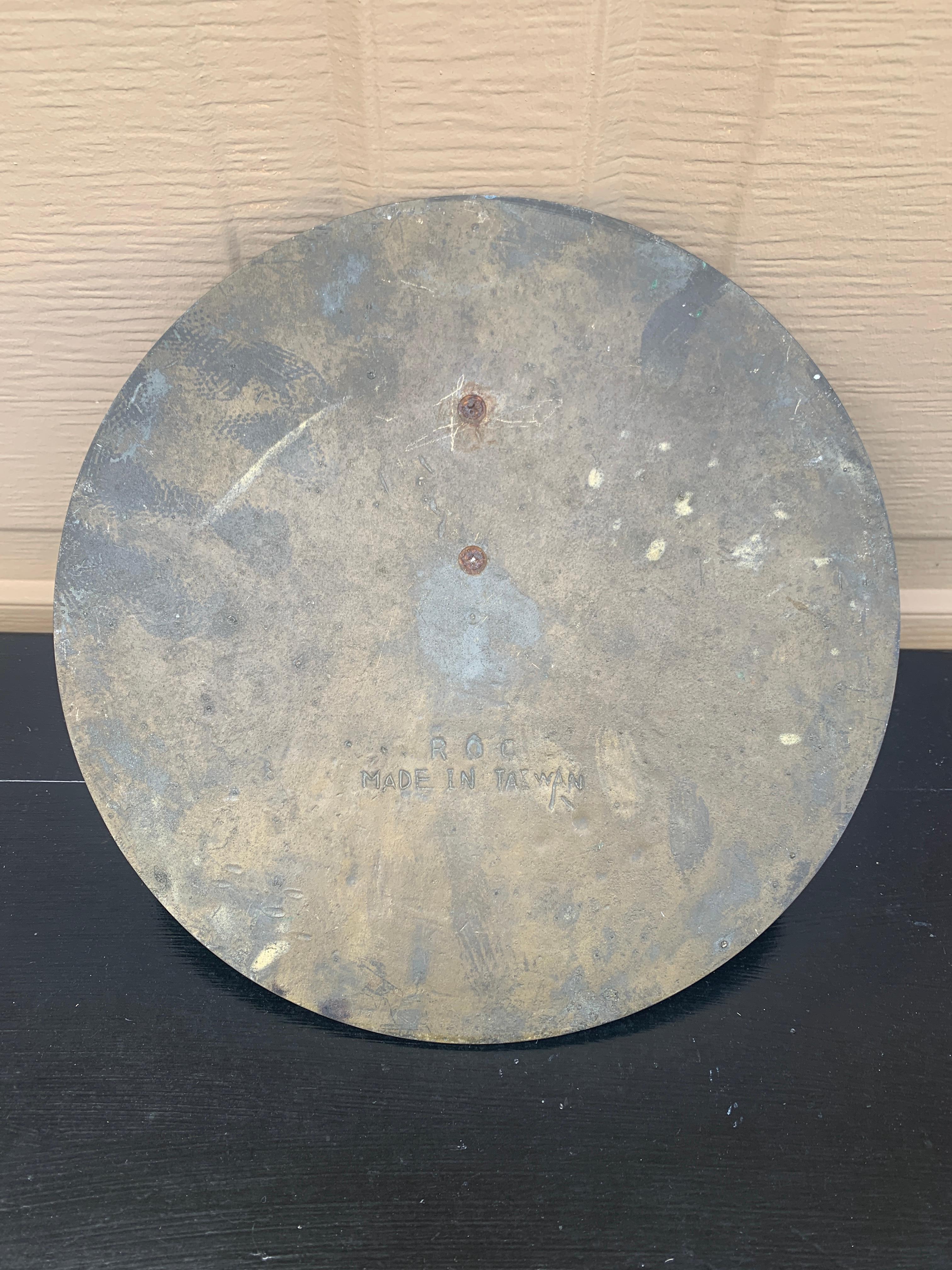 Vintage English Country Iron Verdigris Garden Sundial 
