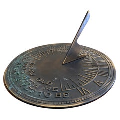 Meridiana da giardino vintage inglese in ferro Verdigris "Grow Old Along With Me" (Invecchia insieme a me) Meridiana da giardino vintage inglese in ferro Verdigris "Grow Old Along With Me" (Invecchia insieme a me)