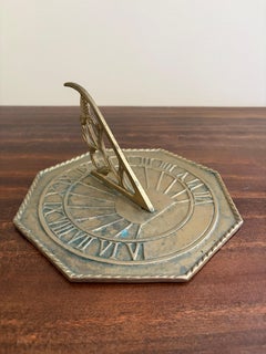 Vintage English Country Solid Brass Garden Sundial