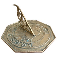 Vintage English Country Solid Brass Garden Sundial