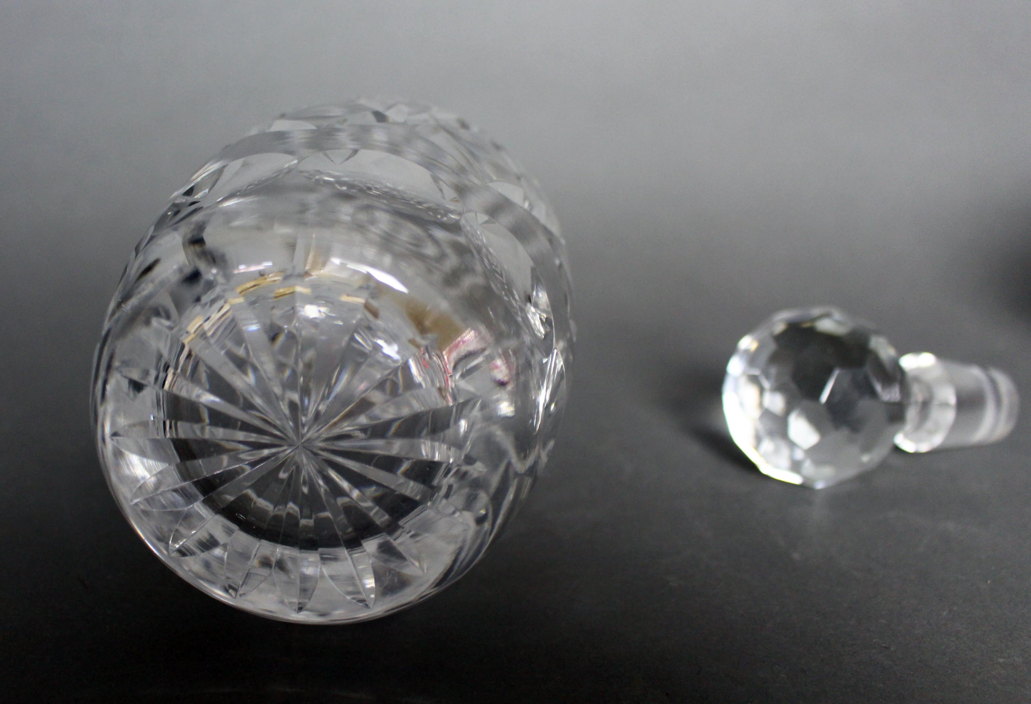 vintage cut glass decanter