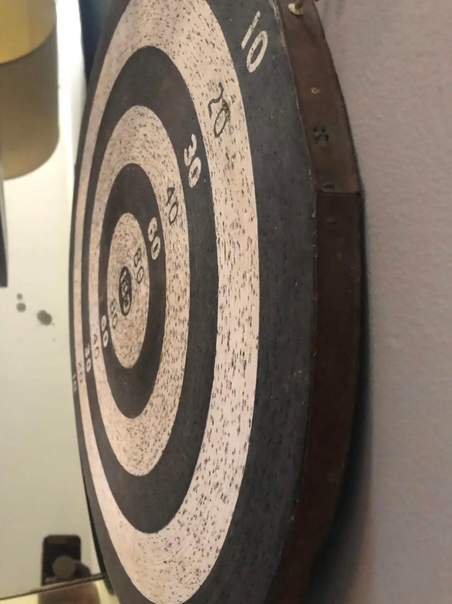 Unknown Vintage English Dart Board For Sale